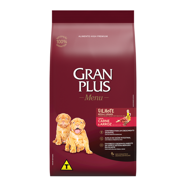 Gran Plus Menú Cachorro mediano y grande ( CARNE Y ARROZ)