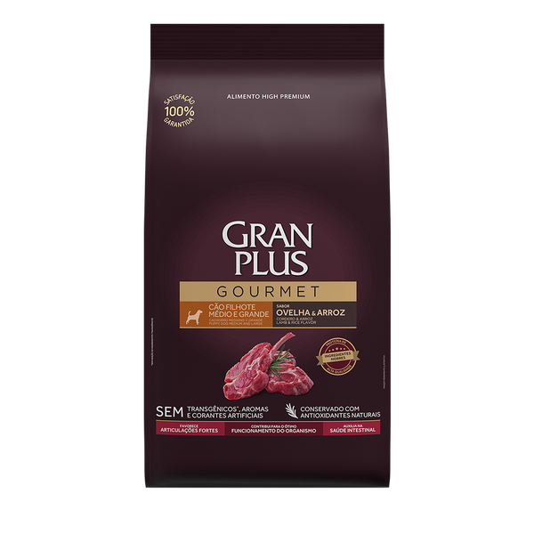 Gran Plus "Gourmet" Cachorro Medio y Grande(CORDERO & ARROZ)