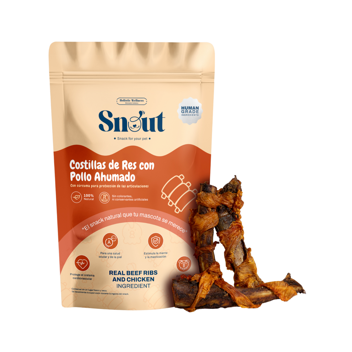 Costillas de Res con Pollo Ahumado