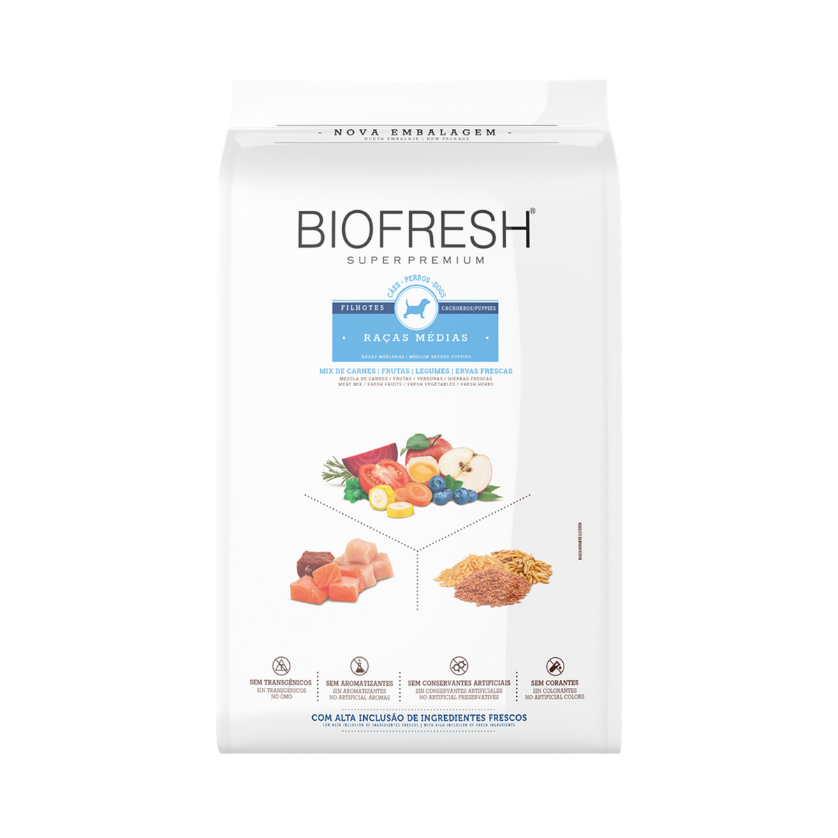 BIOFRESH PERRO CACHORRO RAZA MEDIANA (CARNE)