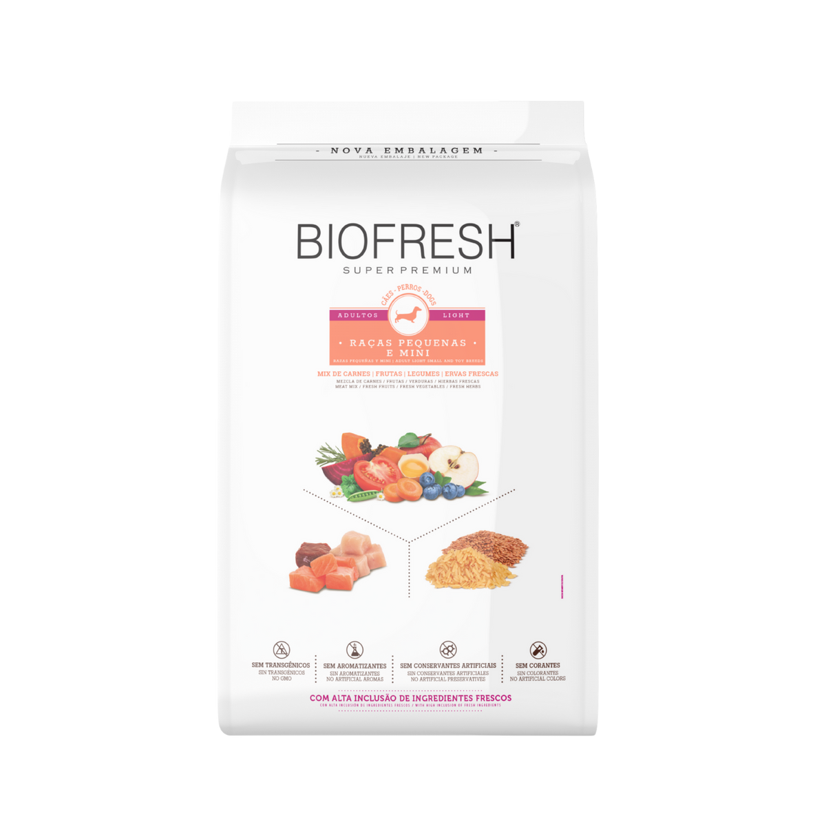 BIOFRESH PERRO ADULTO LIGHT RAZA MINI Y PEQUEÑA (CARNE)