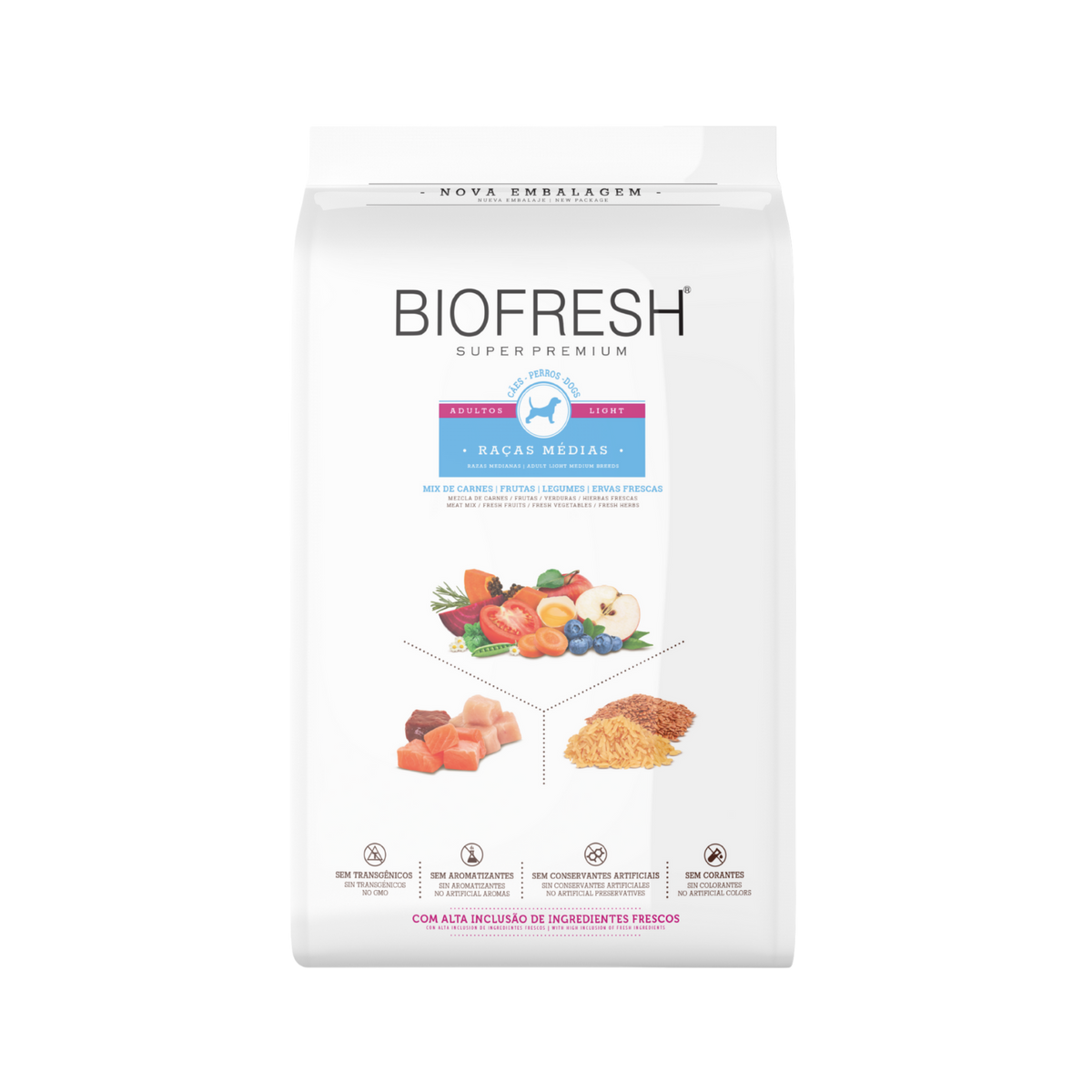 BIOFRESH PERRO ADULTO LIGHT RAZA MEDIANA (CARNE)